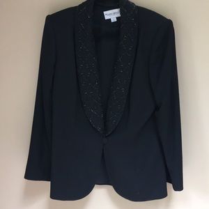 John Meyer Vintage Black Wool Suit Blazer/Skirt 14